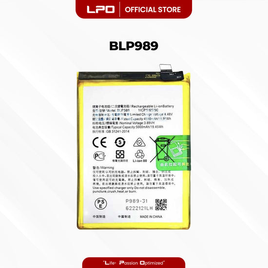 Cellphone Battery	Oppo A98 2023	BLP989 Compatible with CPH2529 - LPO Laptop PC-Outlet