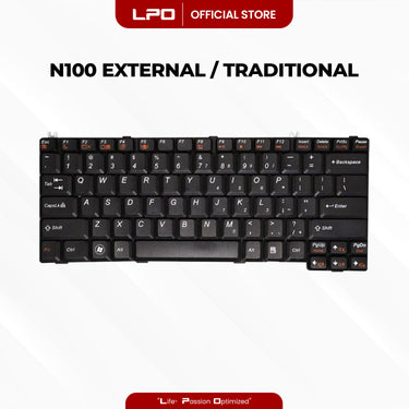 Laptop Keyboard LENOVO N100 External / Traditional Black US Compatible with Lenovo 300 N100