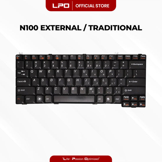 Laptop Keyboard LENOVO N100 External / Traditional Black US Compatible with Lenovo 300 N100