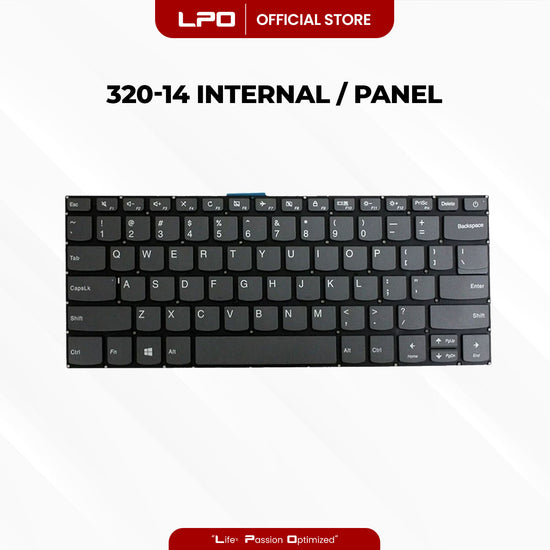 Laptop Keyboard LENOVO 320-14 Internal / Panel Gray US Compatible with Lenovo IdeaPad 320-14