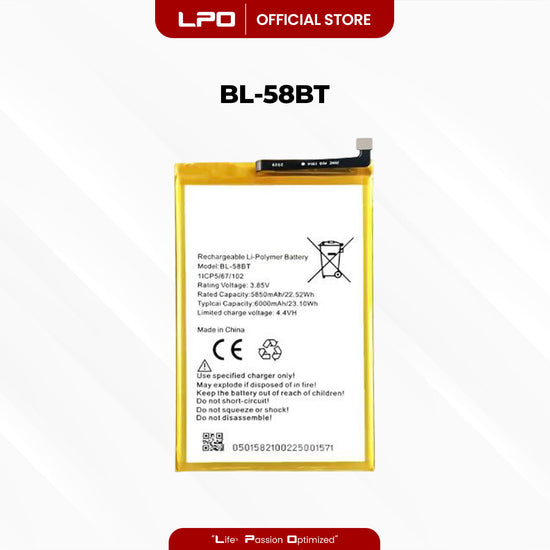 Cellphone Battery Tecno Pova 4 2022 BL-58BT Compatible with Tecno Pova, Pouvoir 4 Pro - LPO Laptop PC-Outlet