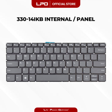Laptop Keyboard LENOVO 330-14IKB Internal / Panel Gray US Compatible with Lenovo 330-14IGM