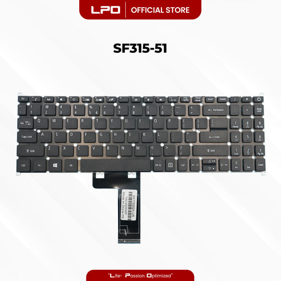 Laptop Keyboard ACER SF315-51 Internal / Panel Black US Compatible with Acer Swift 3 SF315-41