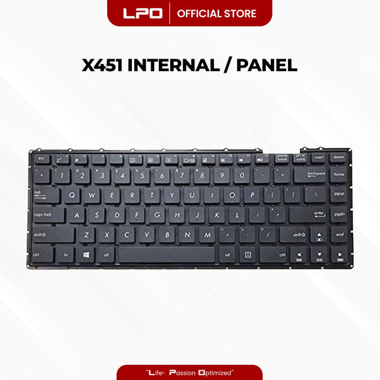 Laptop Keyboard ASUS X451 Internal / Panel Black US Compatible with Asus X454LD, X453S, X455L, X454L