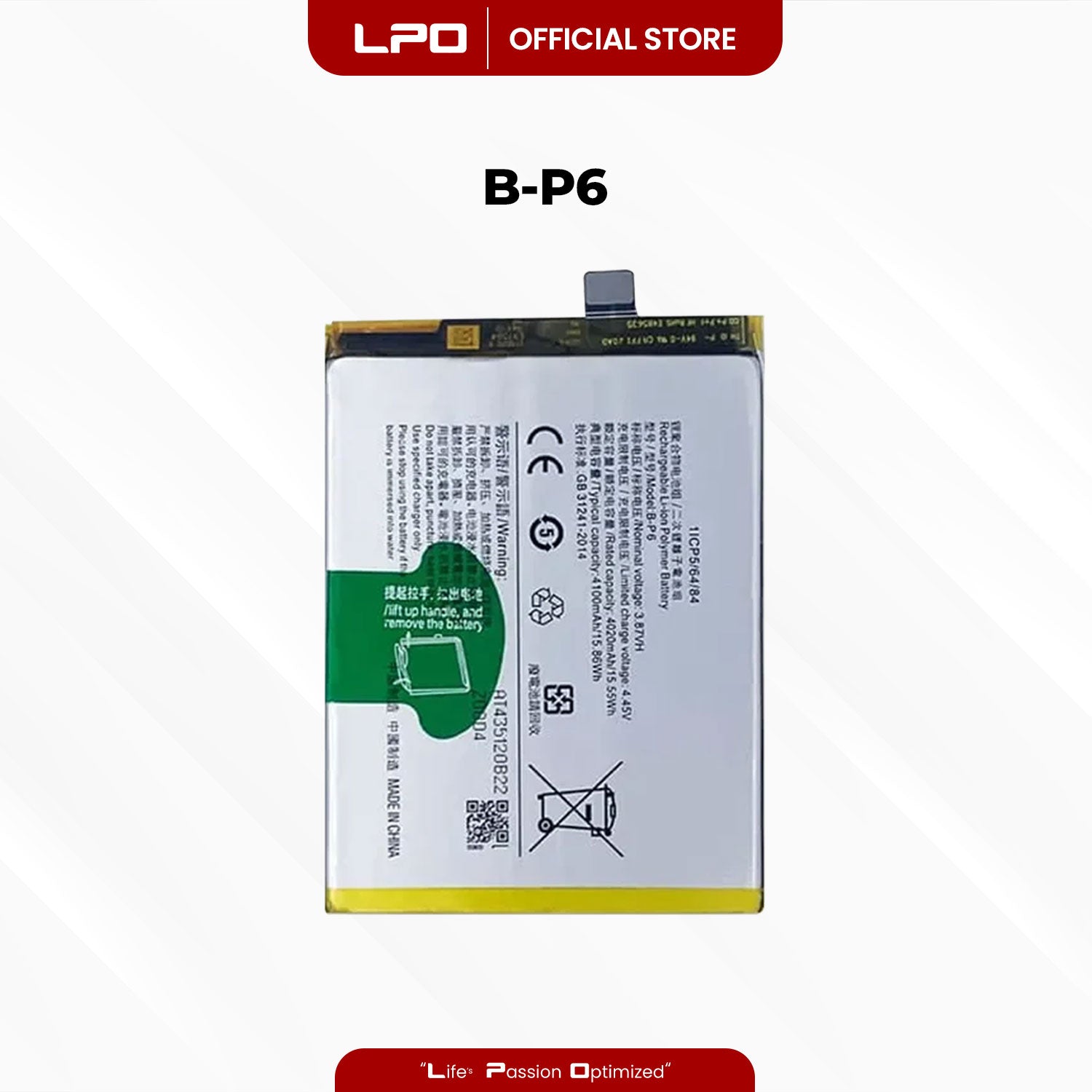 Cellphone Battery Vivo S9E 2021 B-P6 Compatible with V2048A - LPO Laptop PC-Outlet