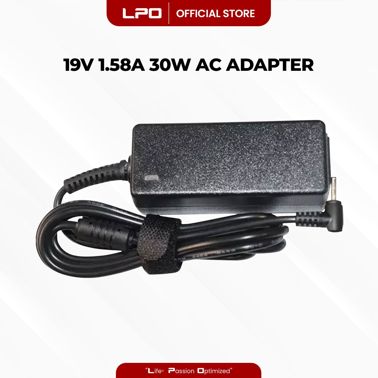 Laptop Charger Asus 19V 1.58A 30W Micro Pin 2.5mm x 0.7mm Compatible with Asus EeePC Seashell 1008 1008P 1008HAG
