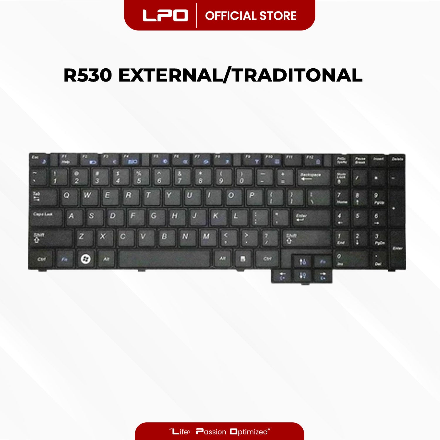 Laptop Keyboard SAMSUNG R530 External / Traditional Black US Compatible with Samsung RV510 R540 R517 RV508