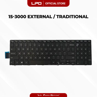 Laptop Keyboard DELL 15-3000 External / Traditional Black US Compatible with Dell Inspiron 3541 3542 3551 3