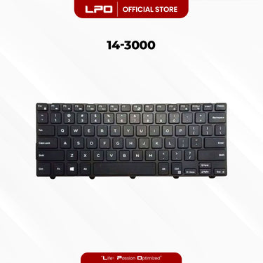 Laptop Keyboard DELL 14-3000 External / Traditional Black US Compatible with Dell Inspiron 14-3000 series