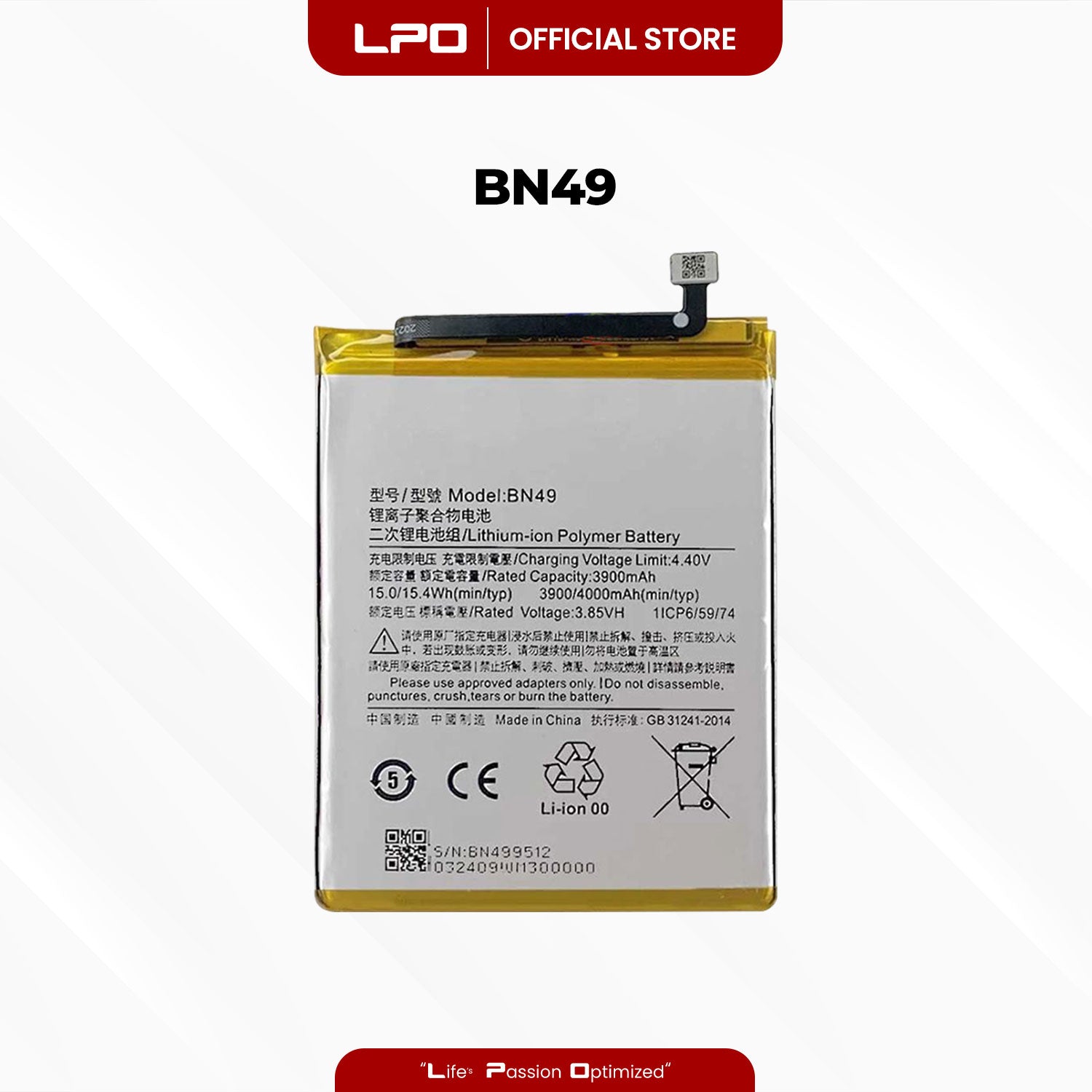 Cellphone Battery Xiaomi Redmi 7A 2019 BN49 Compatible with MZB7995IN, M1903C3EG, M1903C3EH, M1903C3EI - LPO Laptop PC-Outlet