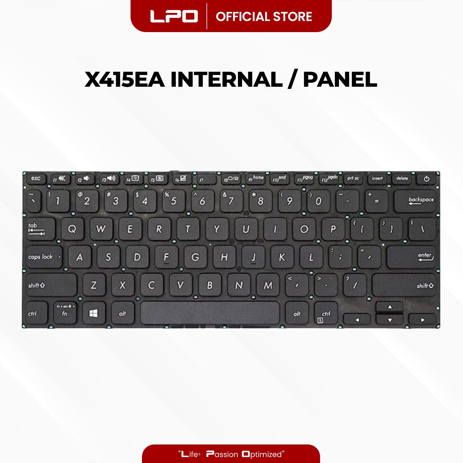 Laptop Keyboard ASUS X415EA Internal / Panel Black US Compatible with Asus Vivobook X415 X415ep