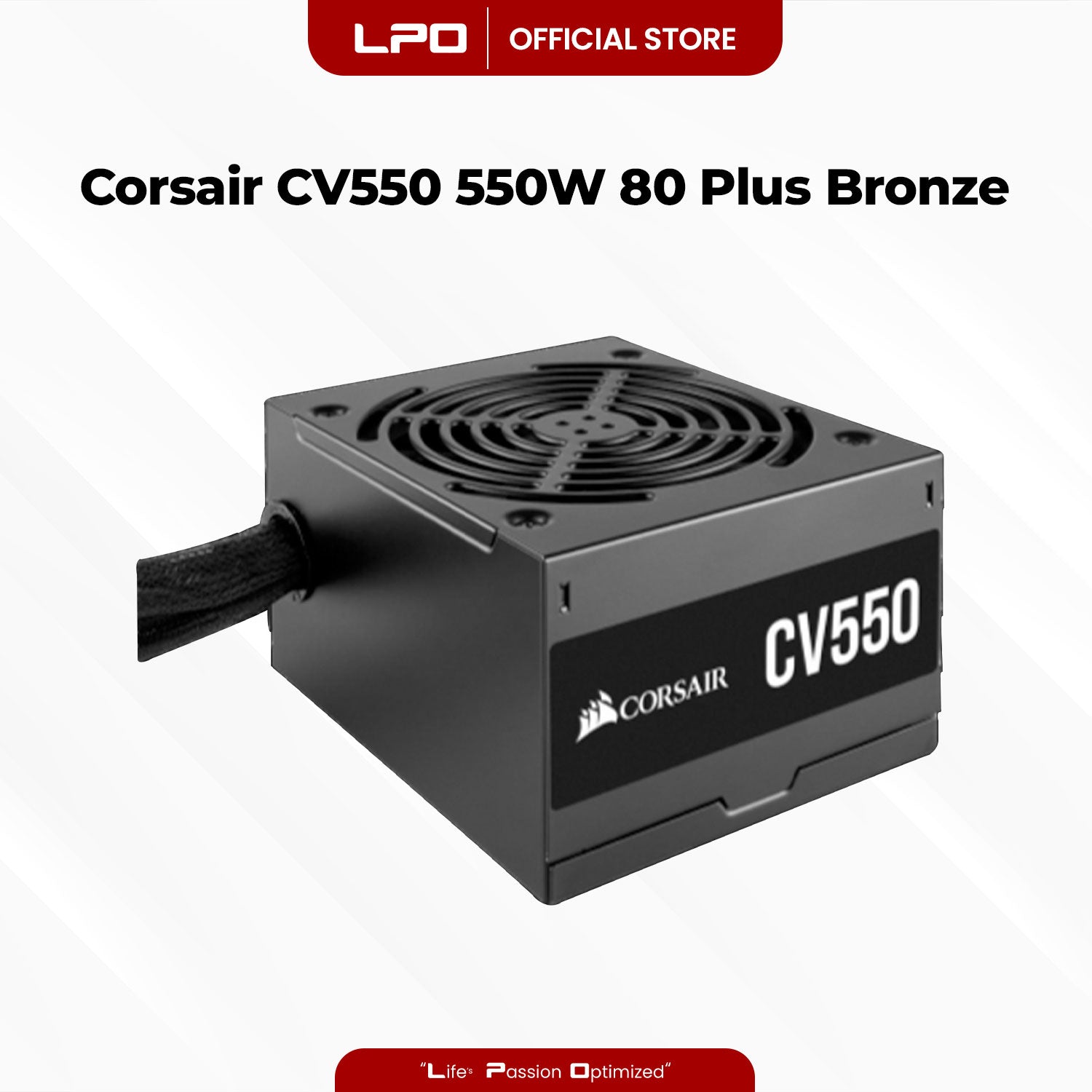 Corsair CV Series CV550 550W 80+ Bronze ATX Power Supply For CPU Desktop PC Computer
