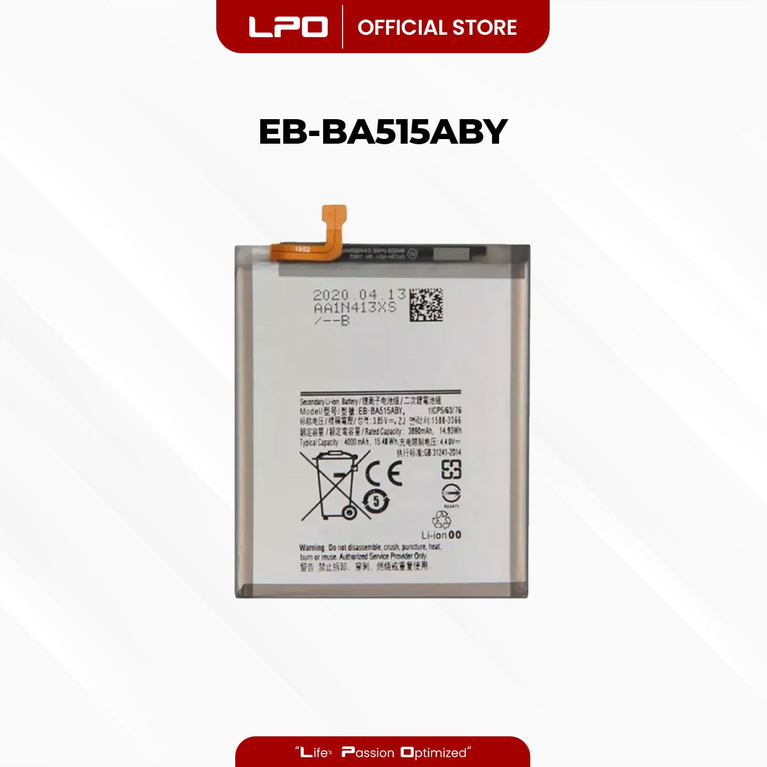 Cellphone Battery Samsung Galaxy A51 2019 EB-BA515ABY Compatible with SM-A515F, SM-A515F/DSN