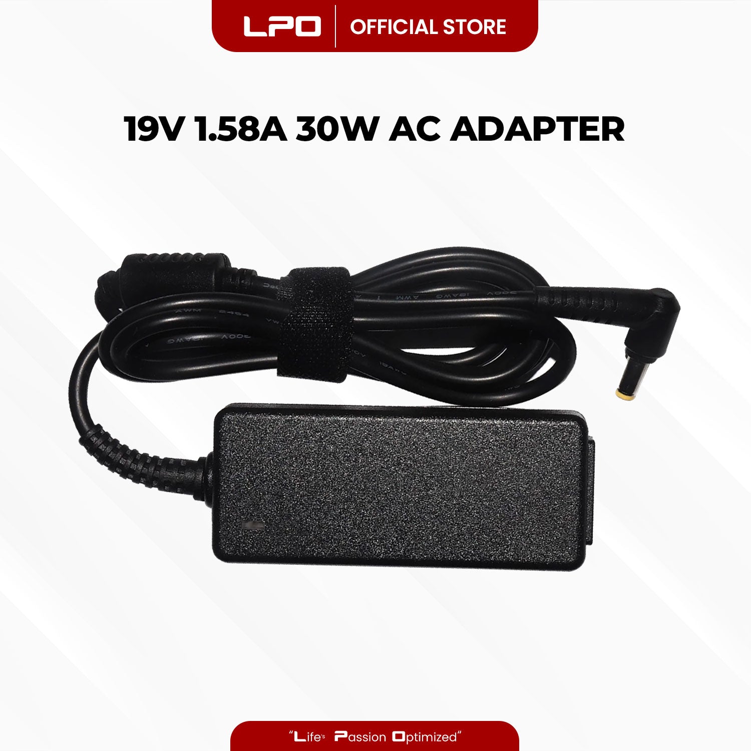 Laptop Charger Acer 19V 1.58A 30W Yellow Pin 5.5mm x 1.7mm Compatible with Acer Aspire One D255 D255E D260