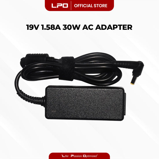 Laptop Charger Acer 19V 1.58A 30W Yellow Pin 5.5mm x 1.7mm Compatible with Acer Aspire One D255 D255E D260