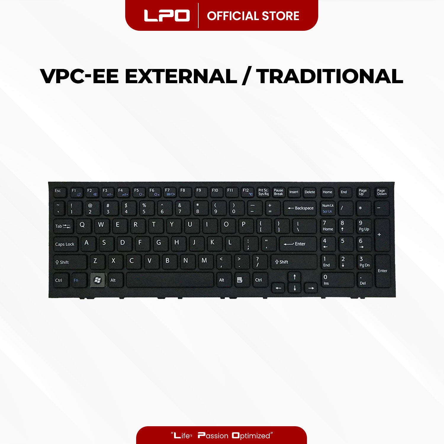 Laptop Keyboard SONY VPC-EE External / Traditional Black US Compatible with Sony Vaio VPC-EE