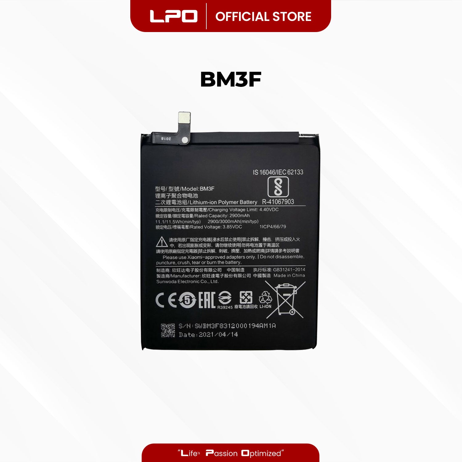 Cellphone Battery Xiaomi Mi 8 Explorer 2018 BM3F Compatible with Xiaomi Mi 8 Pro 2018 - LPO Laptop PC-Outlet