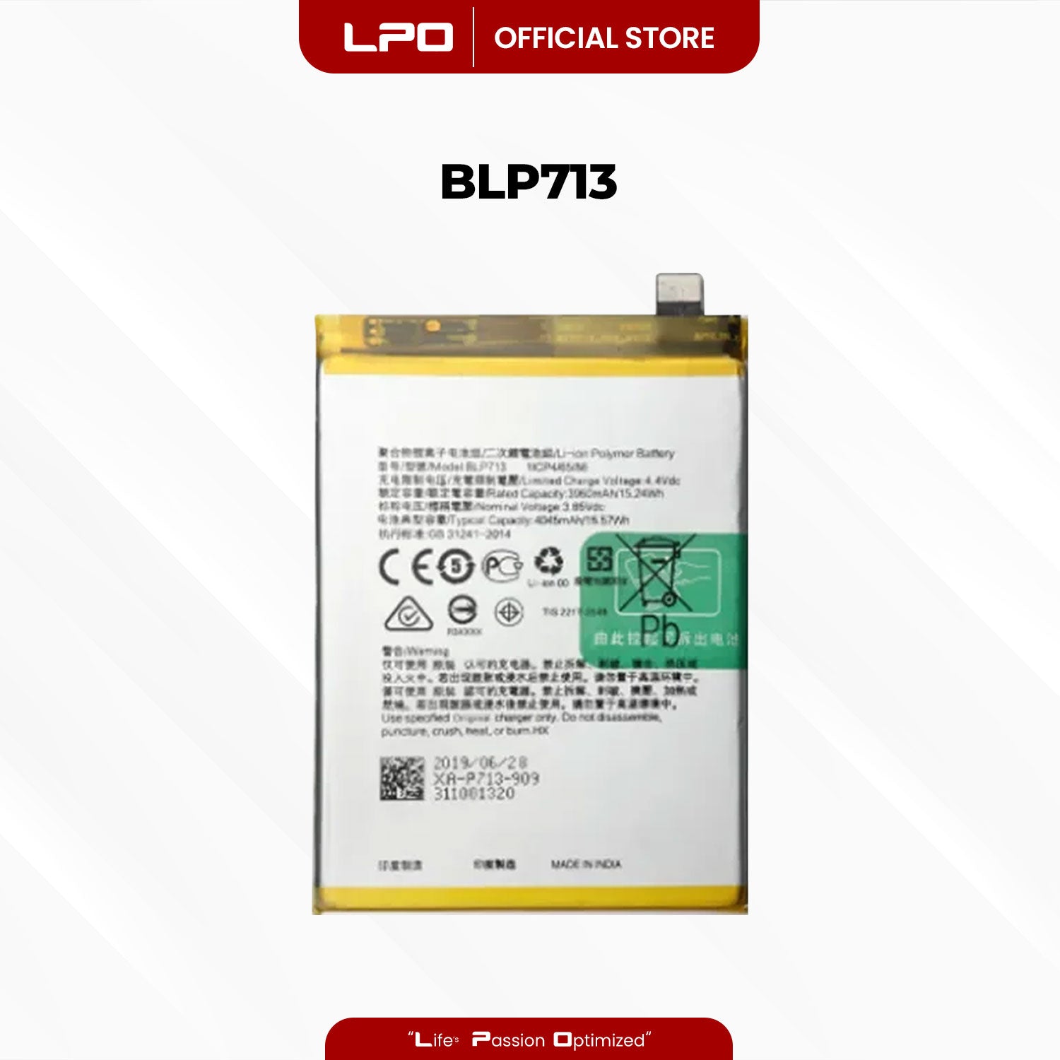 Cellphone Battery	Realme 3 Pro 2019 BLP713 Compatible with RMX1851