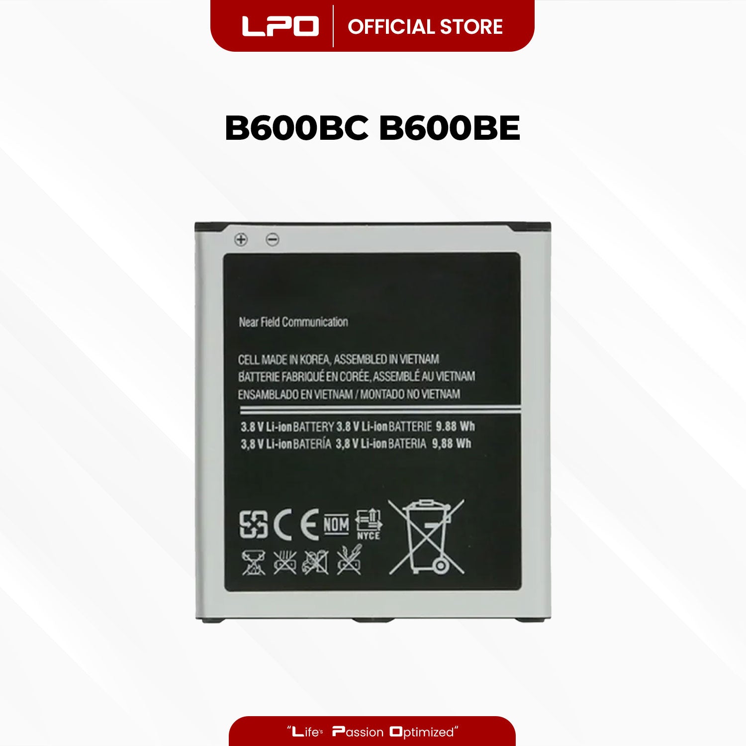 Cellphone Battery Samsung I9500 Galaxy S4 2013 B600BC / B600BE Compatible with GT-I9500