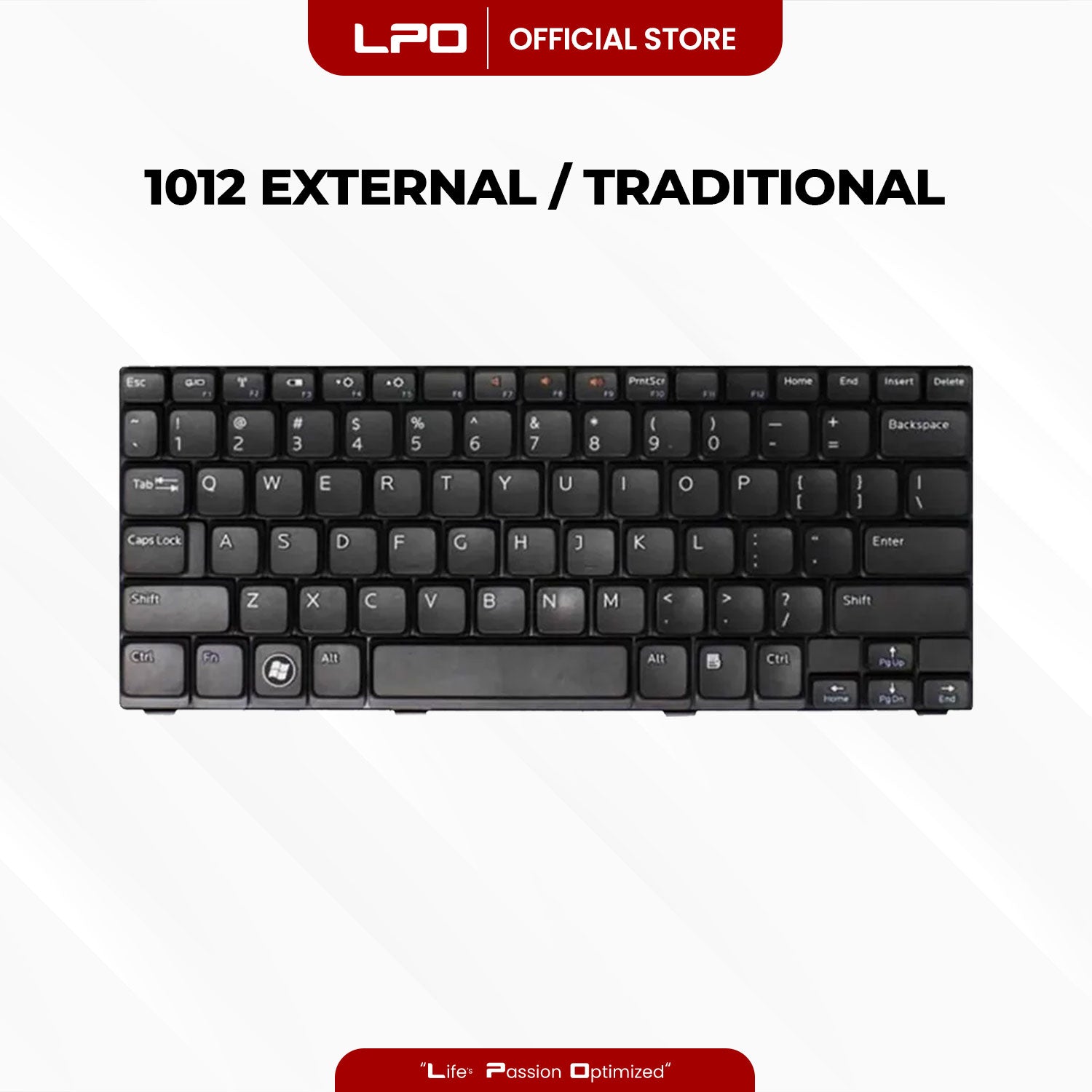 Laptop Keyboard DELL 1012 External / Traditional Black US Compatible with Dell Inspiron Mini 1012 1018 Series
