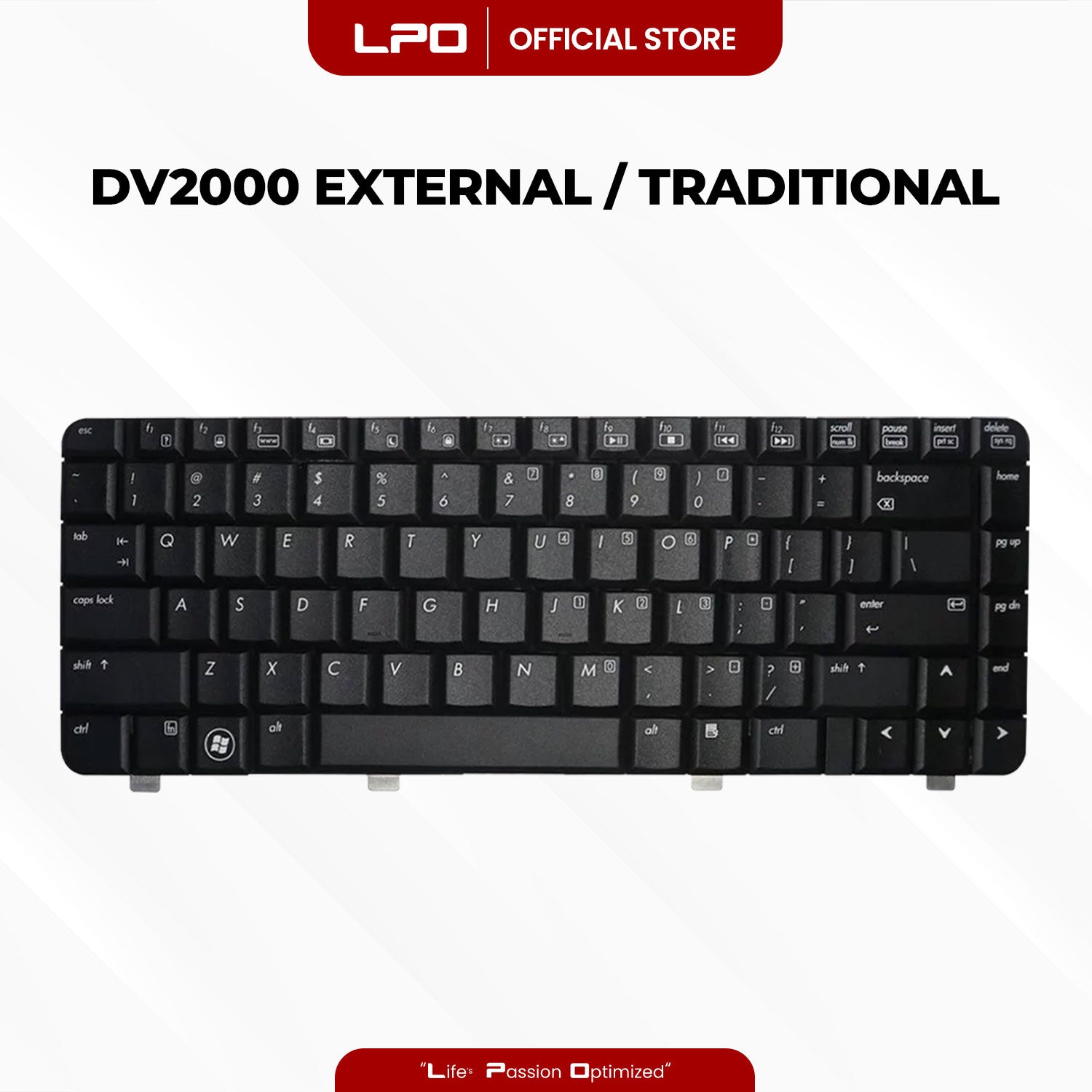 Laptop Keyboard HP DV2000 External / Traditional Black US Compatible with HP Pavilion DV2000