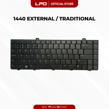 Laptop Keyboard DELL 1440 External / Traditional Black US Compatible with Dell Inspiron 1440 1445 1320 PP42L