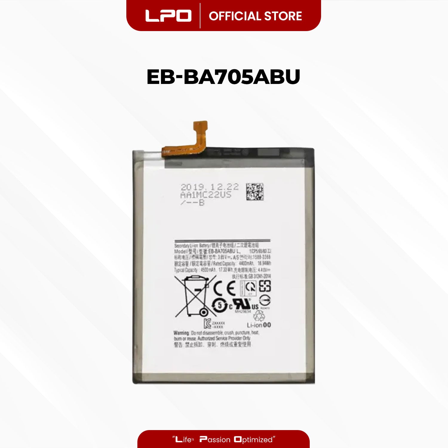 Cellphone Battery Samsung Galaxy A70 2019 EB-BA705ABU Compatible with SM-A705F, SM-A705FN