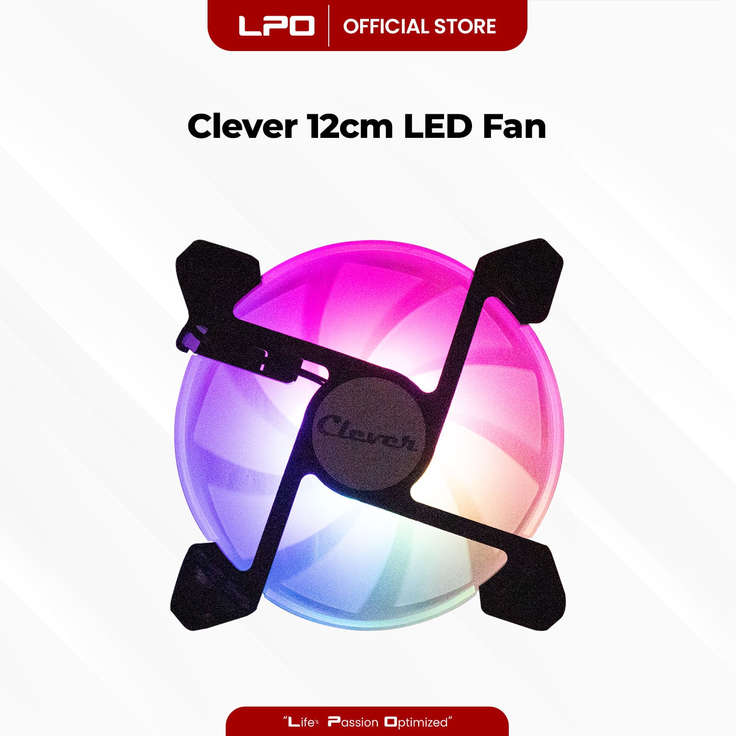 Clever Led Fan Rainbow Color 12cm 120 speed For Computer PC Case