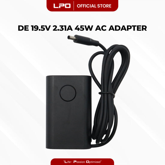 Laptop Charger Dell 19.5V 2.31A 45W Circle Medium 4.5mm x 3.0mm	Compatible with Dell 13 Ultrabook Dell 13