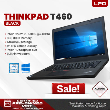 Laptop Lenovo Thinkpad T460 Intel Core i5-6300U 2.40Ghz 8GB DDR3 120GB SSD Intel HD 520 14.0