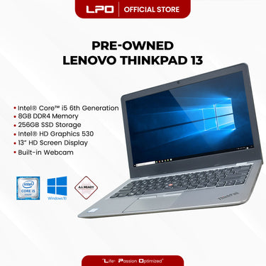 GR Bundle sale Pre-owned Lenovo Thinkpad 13 Brand New Epson Printer L121 Laptop Bag GR Extended Gaming Mouse Pad Wired Mouse  LPO Usb Flash Drive HDMI to HDMI Cable