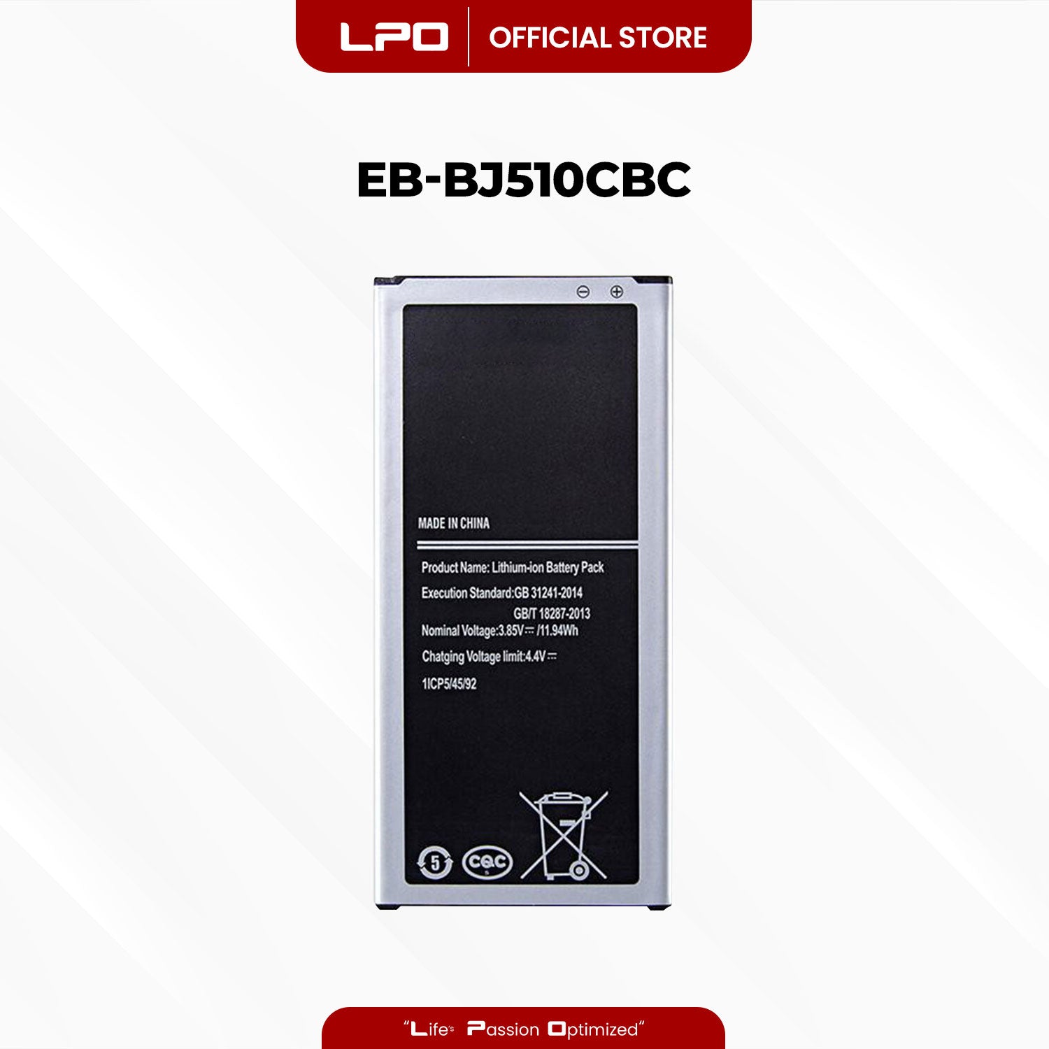 Cellphone Battery Samsung Galaxy J5 2016 EB-BJ510CBC Compatible with SM-J510F, SM-J510G