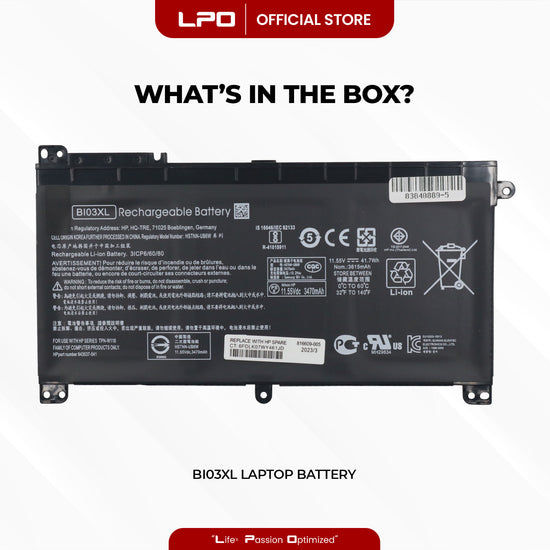 Laptop Battery BI03XL Compatible with HP Pavilion X360 13-u102ns 13-u102nx 13-u102tu - LPO Laptop PC-Outlet