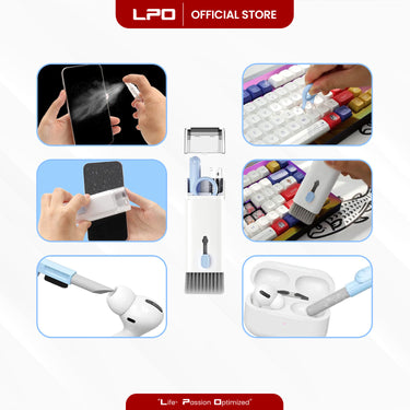 LPO 7 in 1 Electronics Cleaner Kit Computer Keyboard Clean Kit For Headset Screen Cleaning Equipment