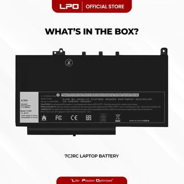 Laptop Battery 7CJRC Compatible with Dell Latitude E7270, Latitude E7470