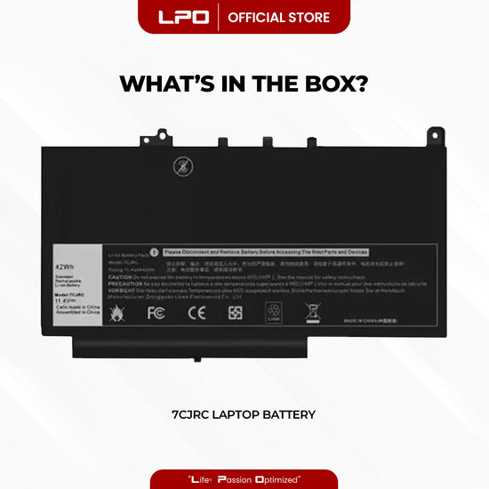 Laptop Battery 7CJRC Compatible with Dell Latitude E7270, Latitude E7470