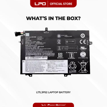 Laptop Battery L17L3P52 Compatible with Lenovo L480 L580 Series