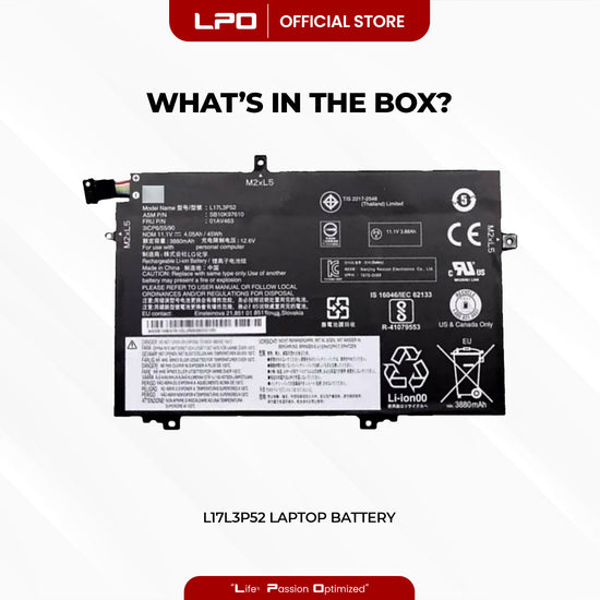 Laptop Battery L17L3P52 Compatible with Lenovo L480 L580 Series