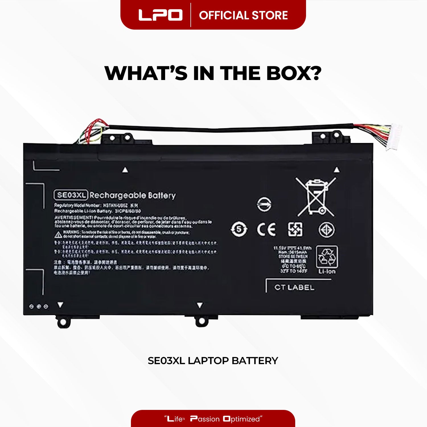Laptop Battery SE03XL Compatible with HP Pavilion 14-AL103NB 14-AL103NE 14-AL103NF 14-AL103NG