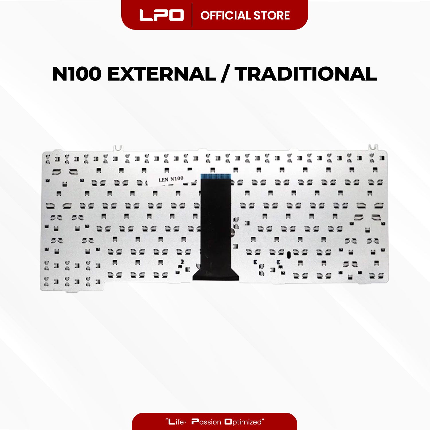 Laptop Keyboard LENOVO N100 External / Traditional Black US Compatible with Lenovo 300 N100