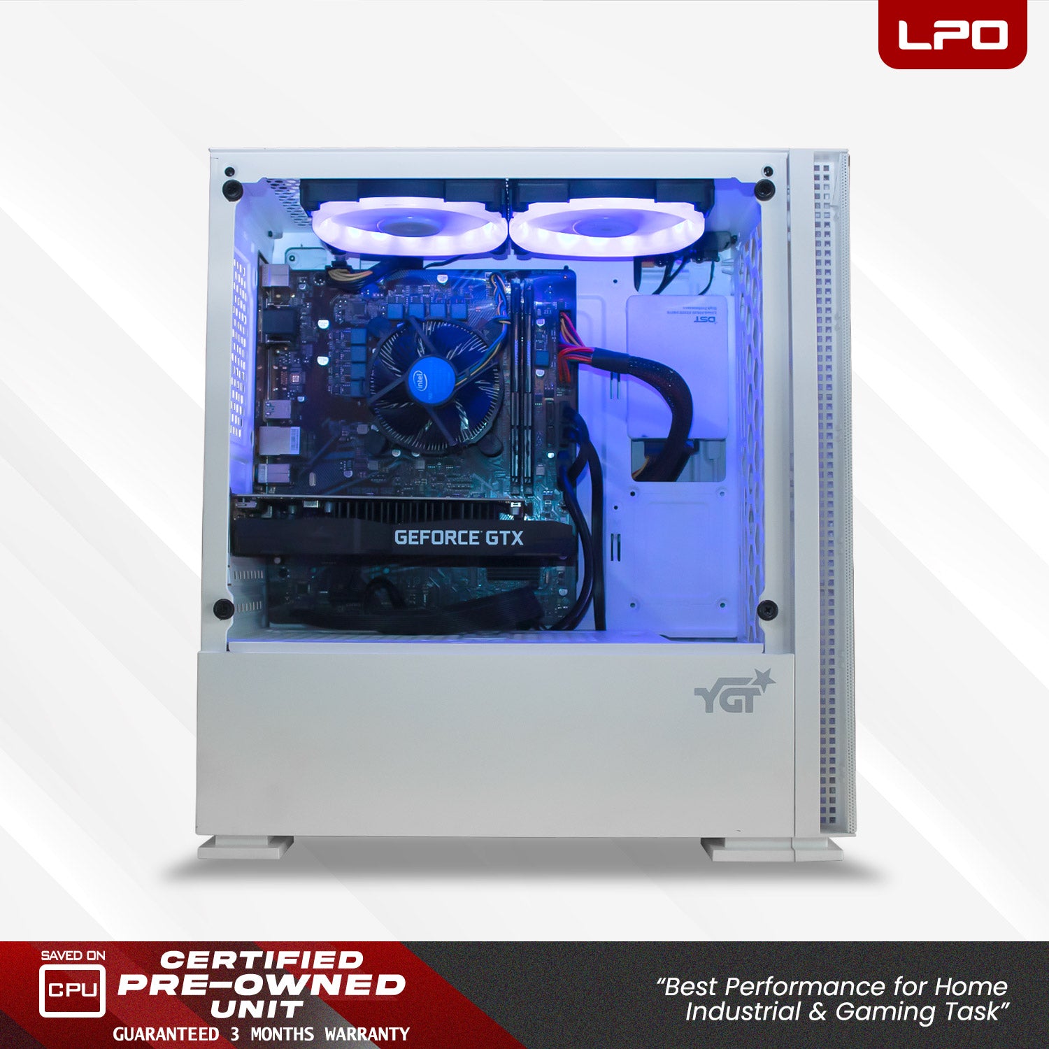 Gaming Desktop Computer Intel Core i5-10400F 2.90Ghz Gigabyte H510M S2 LGA 1200 Socket Motherboard GTX 1650 DDR5 4GB OC 16GB DDR4 256GB SSD + 1TB HDD 22