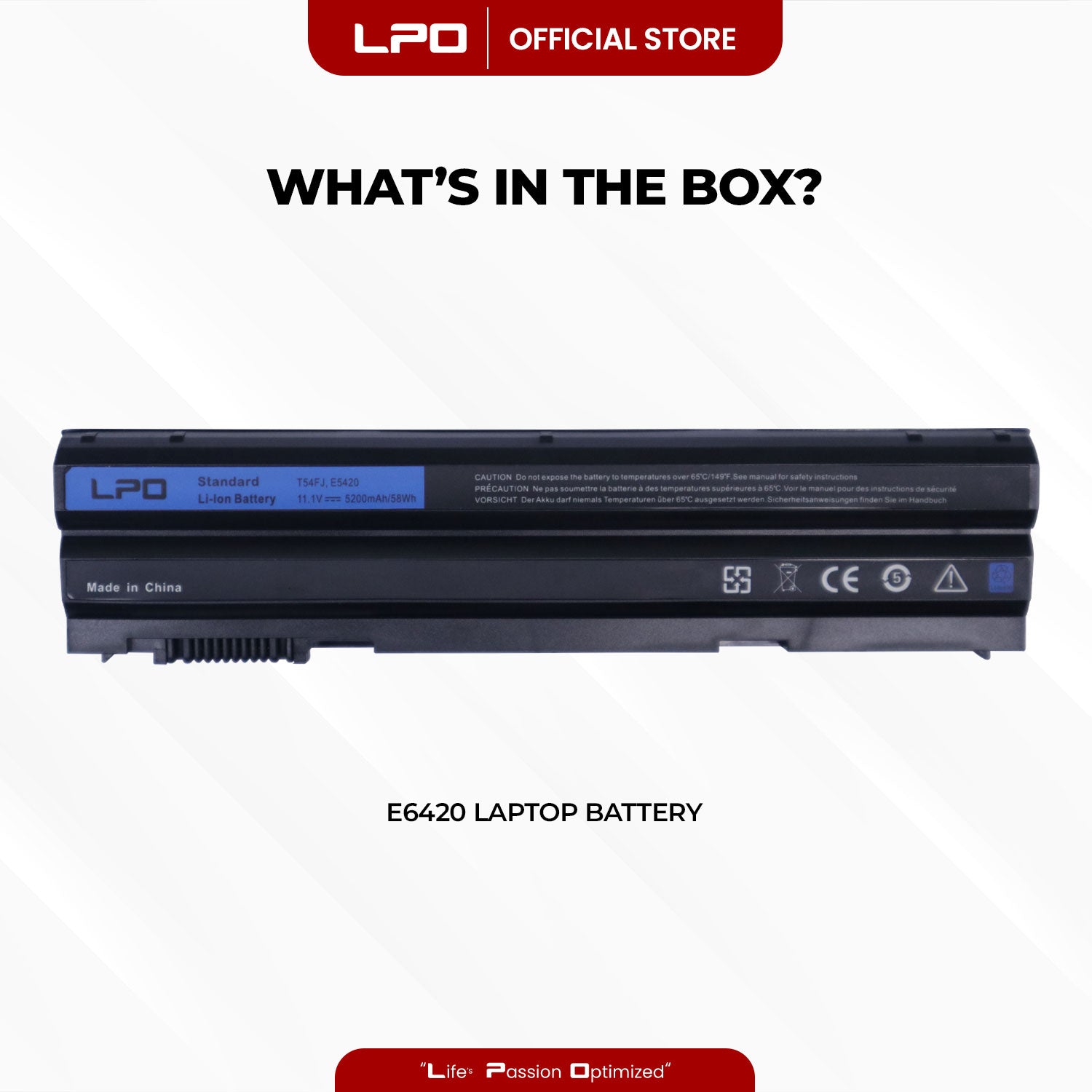 Laptop Battery E6420 Compatible with Dell E5420 E5430 E5520 E5530 E6420 E6430 E6520 - LPO Laptop PC-Outlet