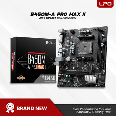 Ready to Build: MSI B450M-A Pro Max II AM4 Socket Motherboard