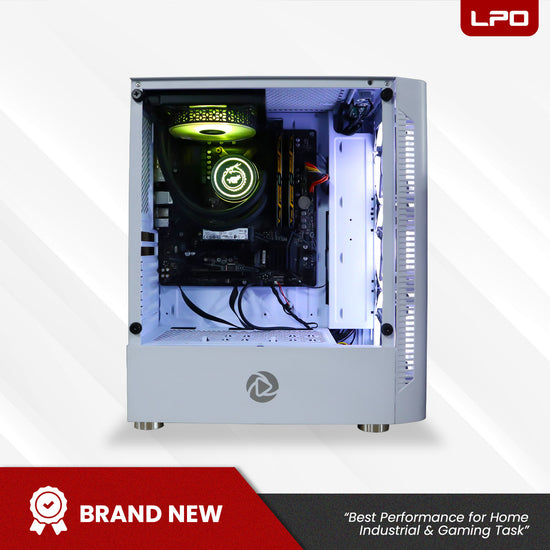 Gaming Unit AMD Ryzen 7 5700G 3.8Ghz B550M DS3H AM4 Socket 32GB DDR4 512GB NVME M.2 SSD RGB AK600W 80+ Bronze DF-120 ARGB Liquid CPU Cooling Meteor 03 Casing (Game Ready)