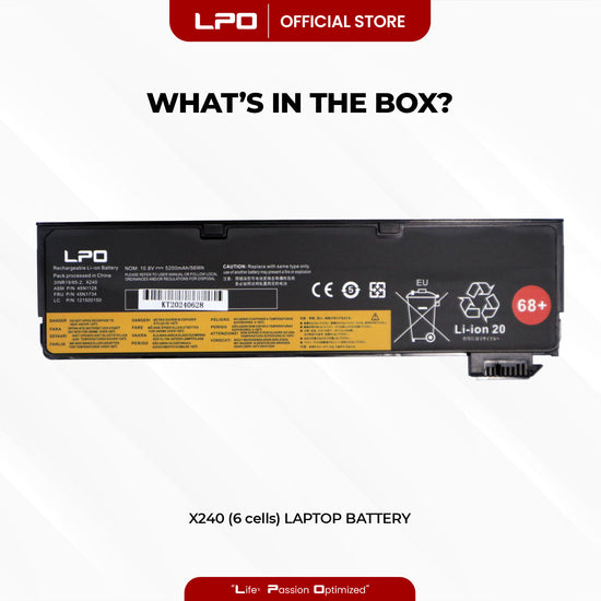 Laptop Battery X240 6 Cells Compatible with Lenovo ThinkPad T440 T440S X240 X240s S440 - LPO Laptop PC-Outlet