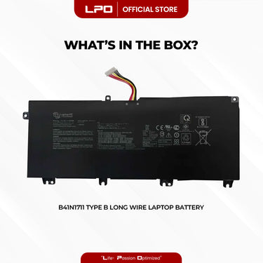 Laptop Battery B41N1711 TYPE B LONG WIRE Compatible with Asus TUF Gaming FX705DT-AU068T