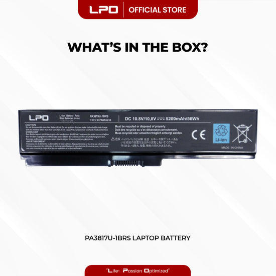 Laptop Battery PA3817U-1BRS Compatible with Toshiba PA3817U-1BRS s5210 l855d l875d - LPO Laptop PC-Outlet