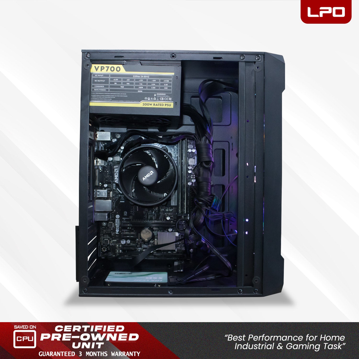 Gaming Unit AMD Ryzen 5 5600G 3.9Ghz B450MHP AM4 Socket AMD Radeon Vega 7 16GB DDR4 256GB 2.5