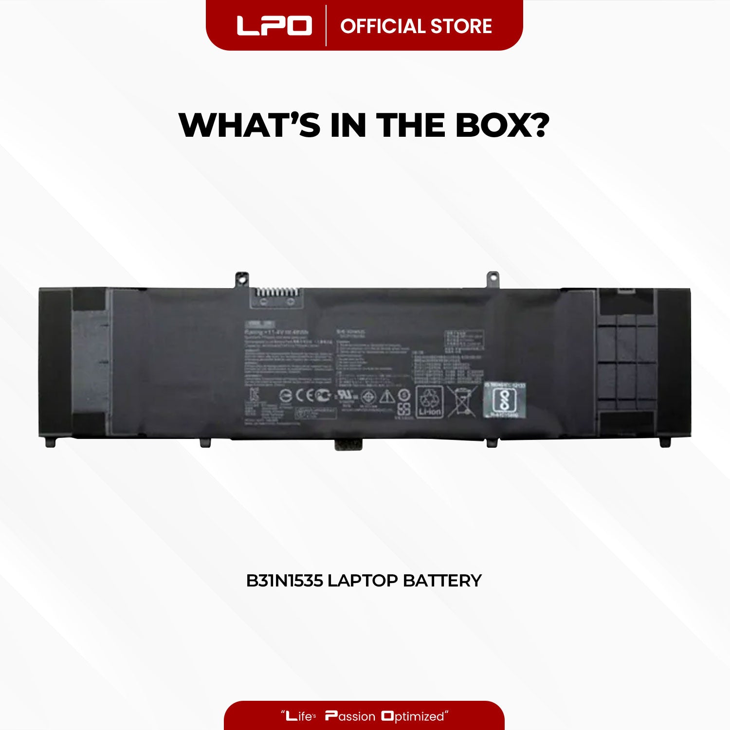 Laptop Battery B31N1535 Compatible with Asus Zenbook FC075T FC088T FC089T FC106R FC114T FC132T  GL011T GL085T GL123T GL151T RB52 UX310UQ UX310UQ-1A 1C FC396T GL011T UX410UA GV010T UX410UQ UX410UQ-1A 1C Series