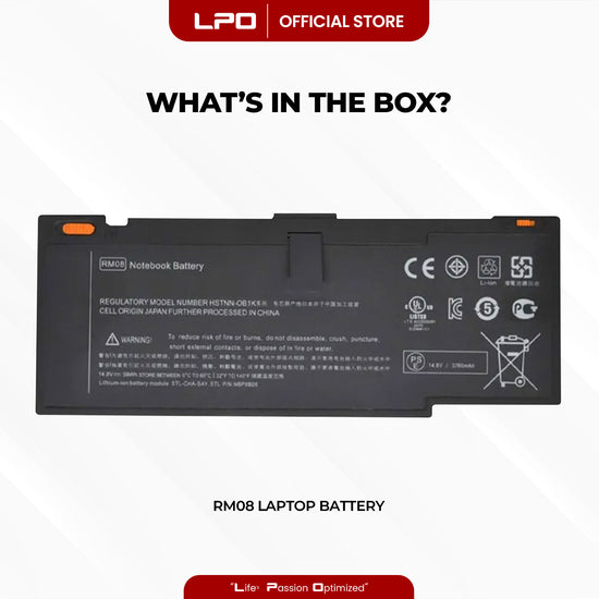 Laptop Battery RM08 Compatible with HP ENVY 14-1000XX, 14-1004TX, 14-1101EG, 14-1010NR